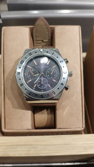 Reloj Alvaro Moretti Azul y Plateado