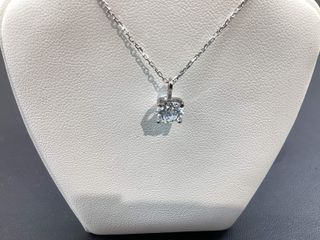 collar oro 18k con diamante de laboratorio 23cm