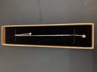 collar oro 18k con diamante de laboratorio 23cm