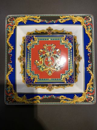 Coppia di piatti Rosenthal Versace Le Roi Soleil