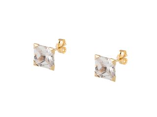 pendientes oro 18k con piedra con circonita