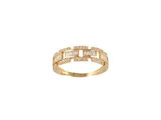 anillo oro 18k con piedra con circonita