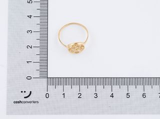 anillo oro 18k con piedra con circonita