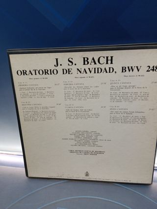 disco LP, vinilos , J.S.BACH ORATORIO DE NAVIDAD CAJA BOX 3LPS VINILOS, MADE IN SPAIN, 1981