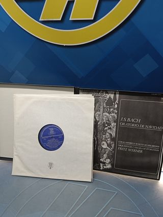 disco LP, vinilos , J.S.BACH ORATORIO DE NAVIDAD CAJA BOX 3LPS VINILOS, MADE IN SPAIN, 1981