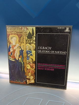 disco LP, vinilos , J.S.BACH ORATORIO DE NAVIDAD CAJA BOX 3LPS VINILOS, MADE IN SPAIN, 1981