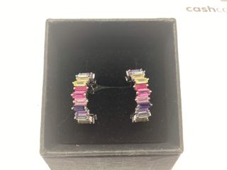 pendientes plata 925mm con piedra con circonita