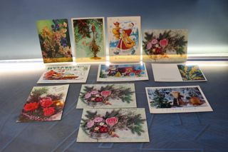 11 cartoline URSS a tema natalizio. Anni 70-80.