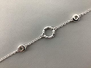 pulsera plata 925mm con piedra con circonita