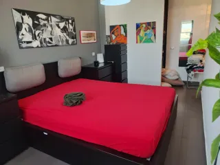 2 comodini a 5 cassetti Ikea wengé marrone scuro