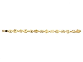pulsera oro 18k con circonita
