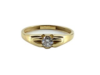 anillo oro 18k con piedra con diamante de laboratorio