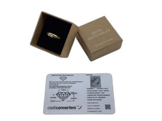 anillo oro 18k con piedra con diamante de laboratorio