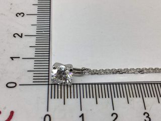 collar oro 18k con diamante de laboratorio 23cm