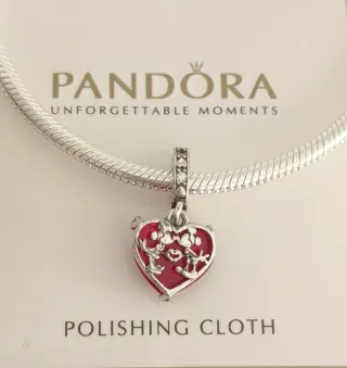 Charm Colgante Corazón Amor Mickey Minnie Disney