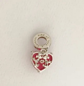 Charm Colgante Corazón Amor Mickey Minnie Disney