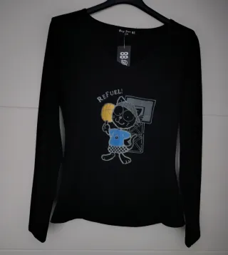 Camiseta niña manga larga estampada