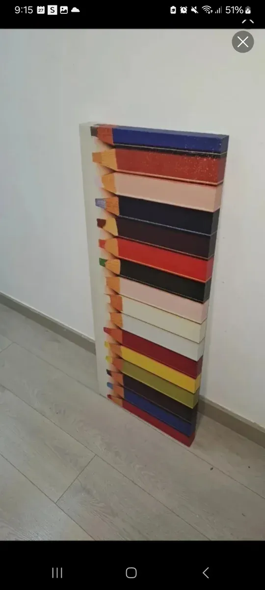 Cuadro Lienzo Lápices Colores 100x40 cm