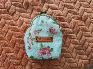 Monedero vintage flores rosas