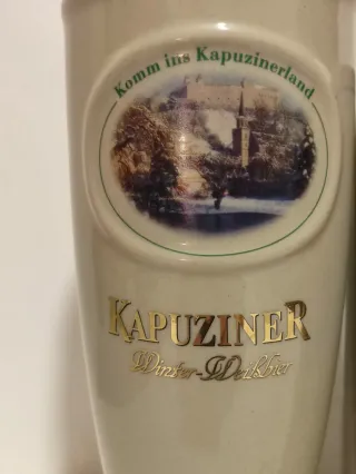 2 Boccale Birra Ceramica Kapuziner Paulaner
