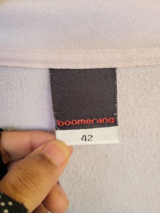 Sudadera Boomerang rosa y morada