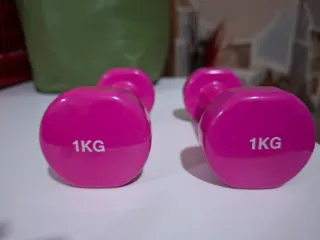 Mancuernas 1 kg color rosa