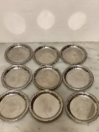 Set 9 sottobicchieri Inox vintage