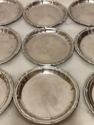 Set 9 sottobicchieri Inox vintage