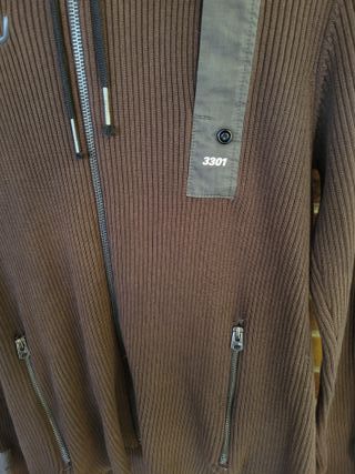 Sudadera G-Star RAW Capucha Cremallera Marrón