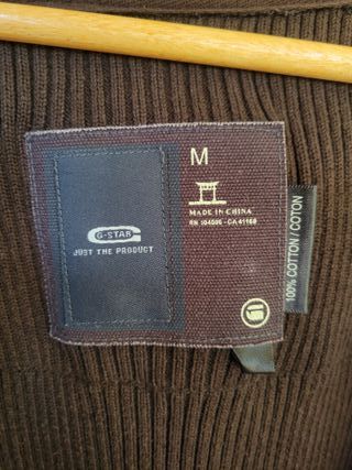 Sudadera G-Star RAW Capucha Cremallera Marrón