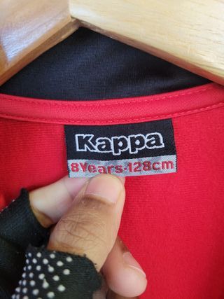 Sudadera Kappa Roja Cremallera Completa