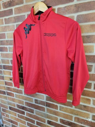 Sudadera Kappa Roja Cremallera Completa