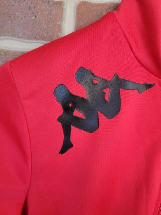 Sudadera Kappa Roja Cremallera Completa