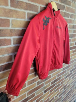 Sudadera Kappa Roja Cremallera Completa