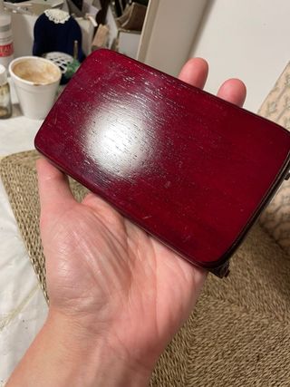 Tavolo rettangolare mogano per casa delle bambole