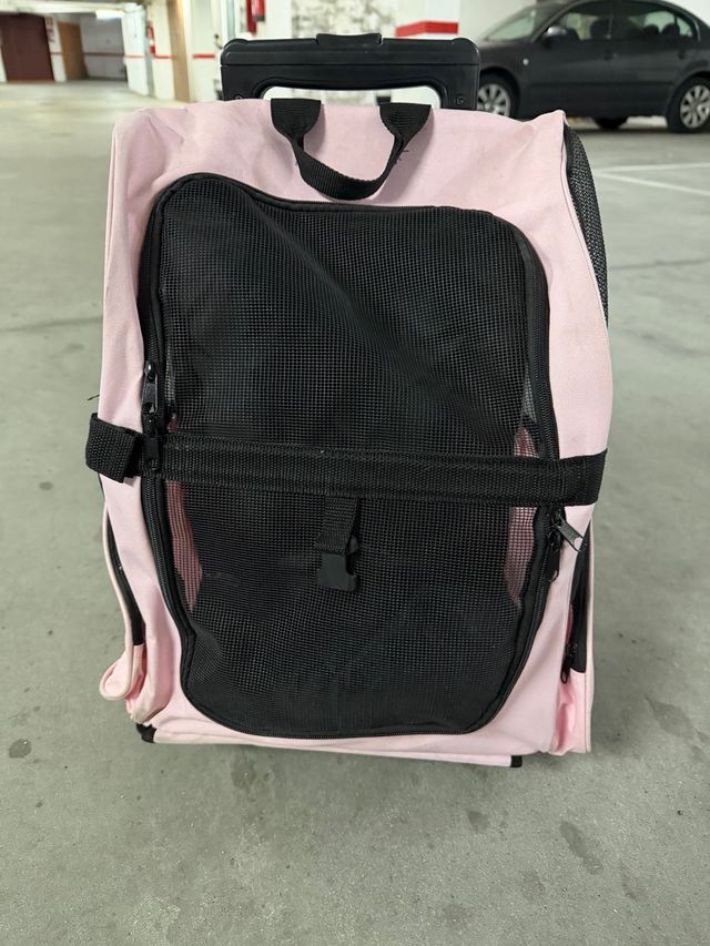 Maleta/Mochila Perro Pequeño/Mediano Rosa