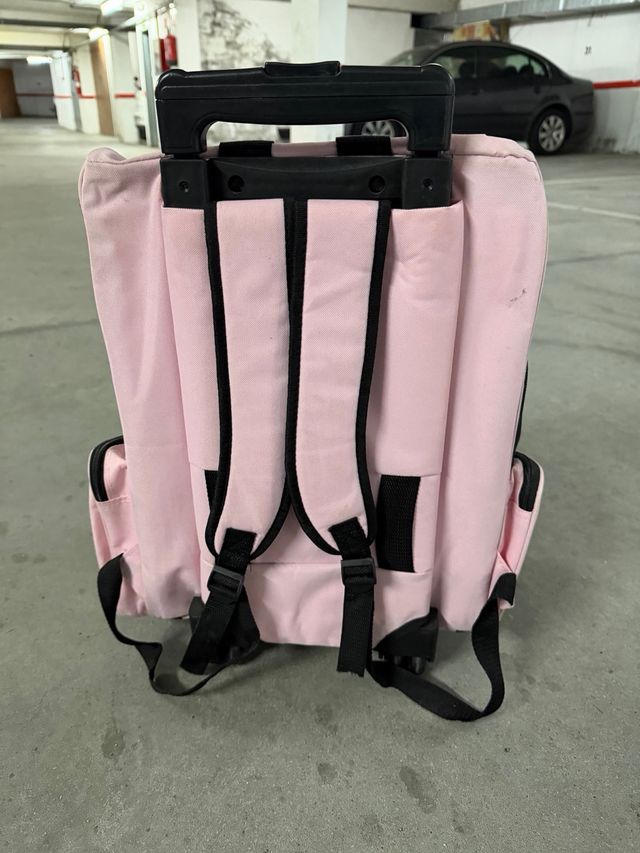 Maleta/Mochila Perro Pequeño/Mediano Rosa