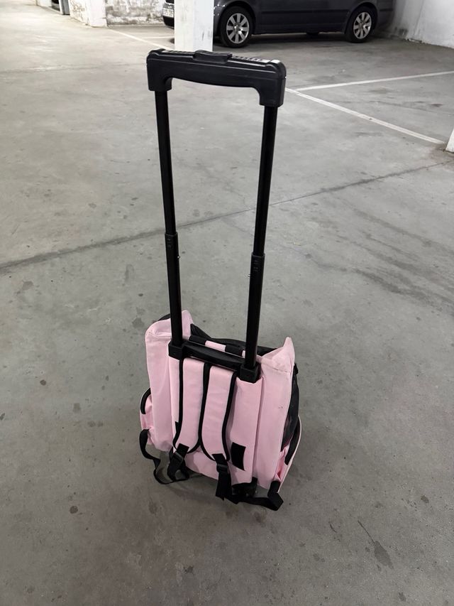 Maleta/Mochila Perro Pequeño/Mediano Rosa