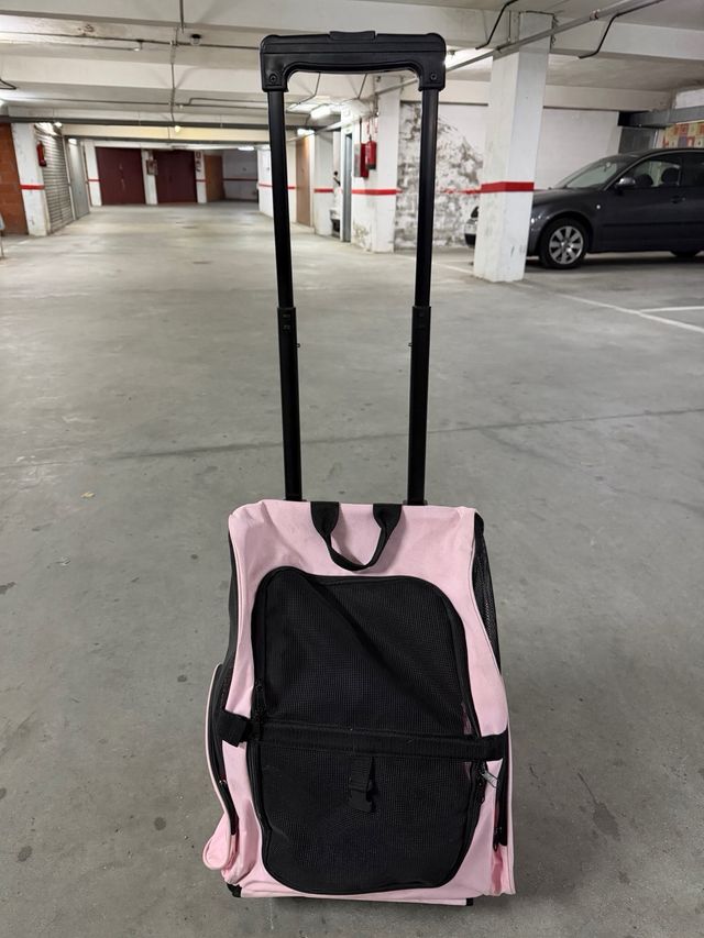 Maleta/Mochila Perro Pequeño/Mediano Rosa