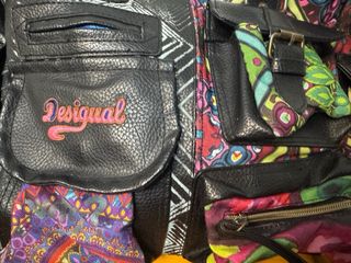 Borsa Desigual tracolla nera multicolor