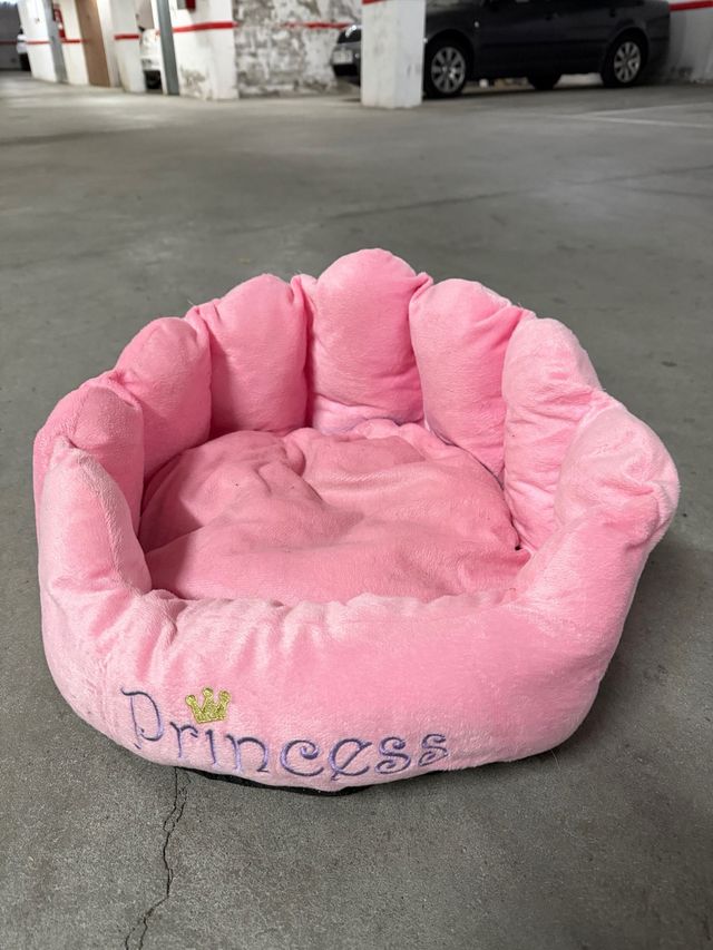 Cama para perro rosa Princess