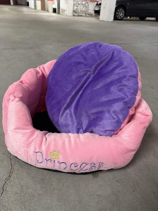 Cama para perro rosa Princess
