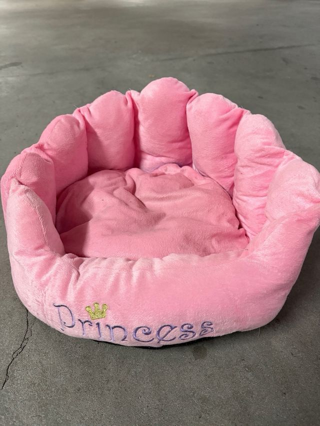 Cama para perro rosa Princess