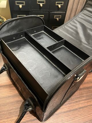 Maletín de maquillaje o uñas AMASAVA negro piel