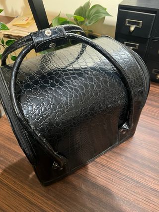 Maletín de maquillaje o uñas AMASAVA negro piel