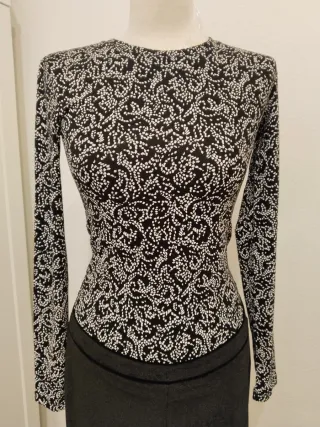 Conjunto estampado blanco y negro