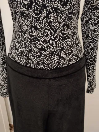 Conjunto estampado blanco y negro