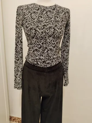 Conjunto estampado blanco y negro