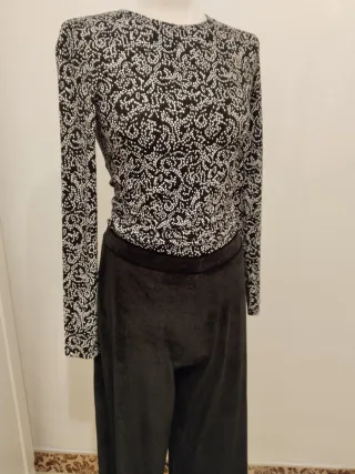 Conjunto estampado blanco y negro