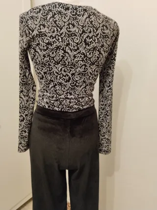 Conjunto estampado blanco y negro